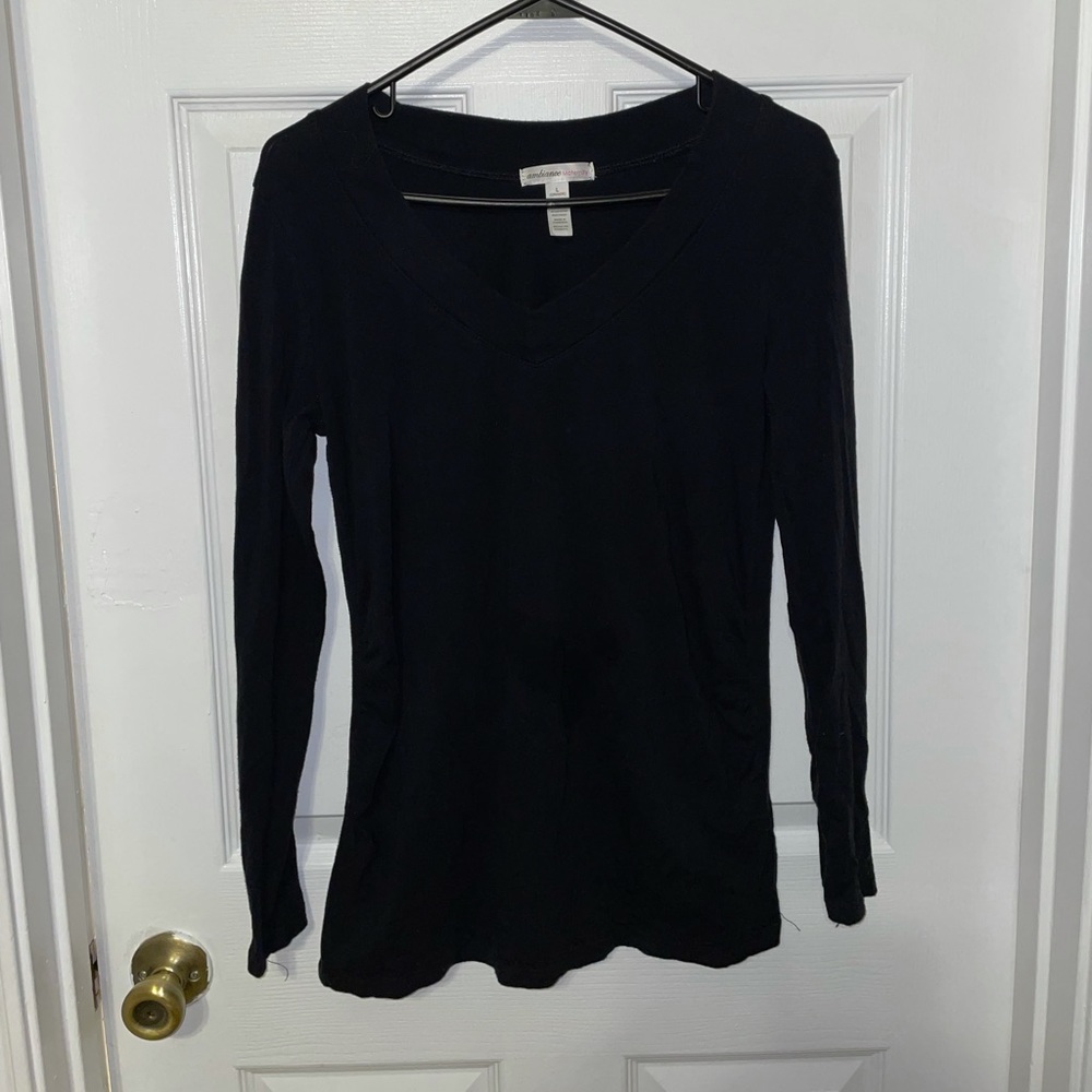 Ambiance Maternity Black Long Sleeve Shirt